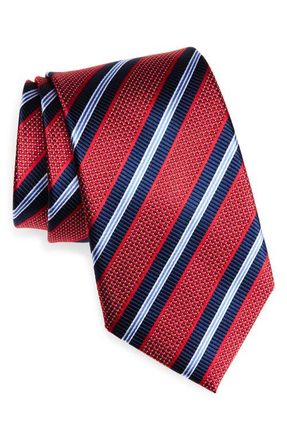 Nordstrom Stripe Silk Tie in Red at Nordstrom