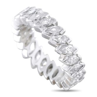 Luxury Bazaar Platinum 2.75ct Diamond Eternity Band Ring MF03-082126