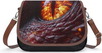 Generic Dragon Eye Crossbody Bags for Women Fashion Leather Shoulder Handbags With Adjustable Strap