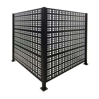 Relaxdays Relaxdays Cerramiento Square Para Contenedores, 2 Paneles 120 X 120 Cm, Protecci&oacute;n Visual Modular, Negro