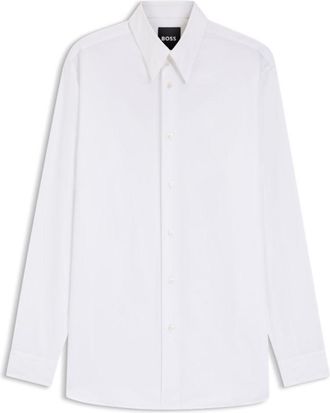 BOSS Relaxed-fit cotton-poplin shirt