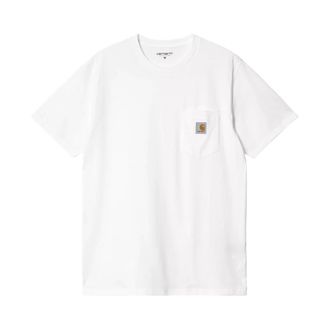 Carhartt Work in Progress Carhartt Wip, T-Shirts, male, White, Size: XL S/S Pocket T-Shirt