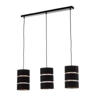 Lindby L&aacute;mpara Colgante tsomo En Negro De Textura, Tela, Tejido, Seda - Lindby