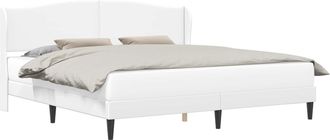 vidaXL Estructura De Cama Blanco 180 X 200 Cm Cuero Sint&eacute;tico Vidaxl
