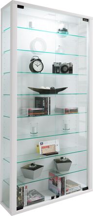 ebuy24 Ebuy24 - Vitrina De Vidrio Vcm De Pie Vitrina De Vidrio Con Vidrio De Seguridad Esg Dimensiones Aprox. 113 X 59 X D. 18 Cm Vidrio De Vitrina De Soport