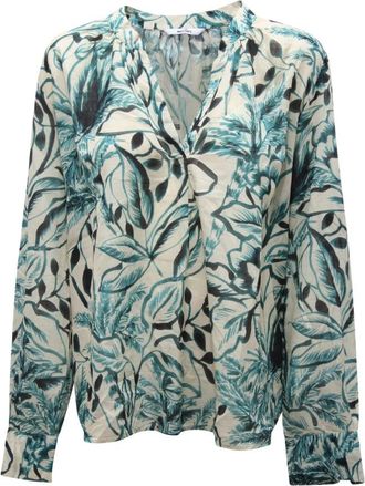 Mason's Adele Blouse - Dames - Blouses - Groen - 2XL - Katoen - Overhemden