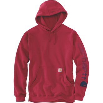 Carhartt Work in Progress Hoodie Womens Red Graphic Print Midweight Long Sleeve POSH152