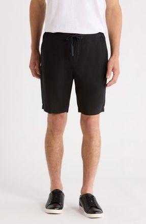 Vince Lightweight Hemp Linen Shorts in Black at Nordstrom, Size Medium