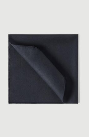 Brunello Cucinelli Virgin wool and silk twill pocket square in Navy Blue at Nordstrom