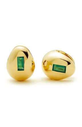 Missoma Molten Stone Dome Hoop Earrings in Gold at Nordstrom
