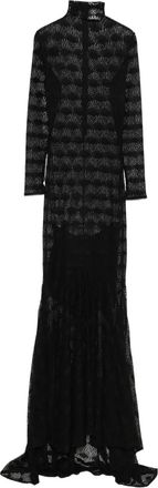 Atu Body Couture Maxi-jurk met lange mouwen - Zwart