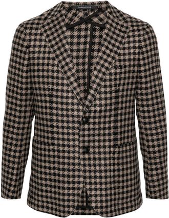 Tagliatore single-breasted blazer - men - Virgin Wool/Polyamide/Cupro - 56 - Black