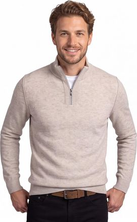 State of Art half zip trui beige gem&ecirc;leerd