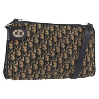 Dior Pre-owned Vintage Schoudertas - Dames - Pre-owned - Blauw - Maat: ONE Size Leer