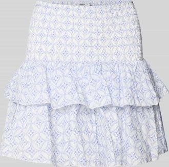 Only Ausgestellter Mini-Rock mit Volants Modell ZOEY in Weiss, Gr&ouml;&szlig;e XL
