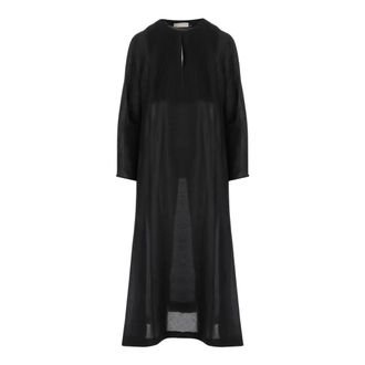 Tory Burch Maxi Dresses, female, Black, M, Loose-fit Maxi Dress