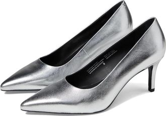 Seychelles Womens Seychelles Motive Pumps Silver Metallic Leather Pointed Toe HTAT528