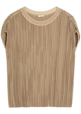 Joseph Cedre Pleated Satin top - Beige - 44 (UK16 / XL)