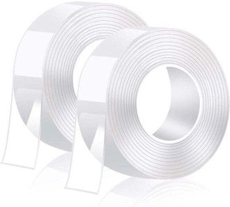 OEM Nastro Adesivo Nanotrasparente Biadesivo - 2 Rotoli - Spessore 2 Mm