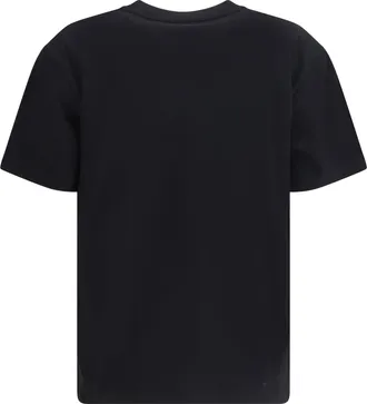Ami Womens Logo T-Shirt Noir Cotton T-Shirts And Polos