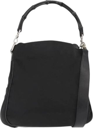 Gucci Pre-owned Shoulder Bags, female, Black, Size: ONE SIZE Pre-owned Nylon Shoulder Bag