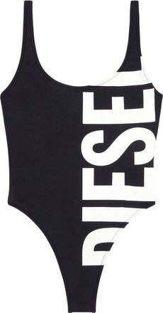 Diesel Bfsw-Kylia logo-print swimsuit - women - Elastane/Recycled Nylon/Elastane/Recycled Nylon - L - Black