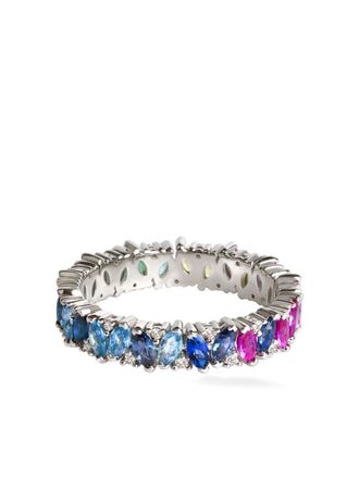 Lark & Berry Anello Rainbow Veto con diamanti - Argento