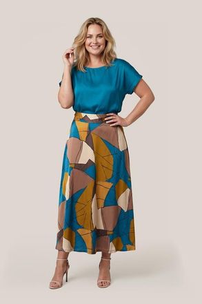 Mart Visser Caila Print Rok Petrol / Multi Maxi
