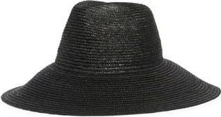 Nordstrom Wide Brim Straw Sun Hat in Black at Nordstrom Rack