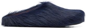 Marni Fussbett Sabot - Heren - Pantoffels - Blauw - 44 EU - Leer - Schoenen