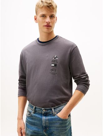 Tommy Hilfiger Mens Tommy Jeans Outdoor Logo T-Shirt - Black - XL