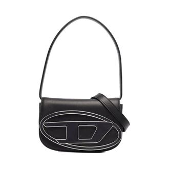 Diesel Shoulder Bags, female, Black, Size: ONE SIZE Structured Shoulder Bag