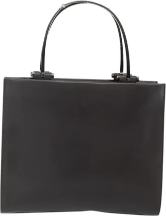 Gucci Vintage Leather Brown Leather Handbag (Pre-Owned)