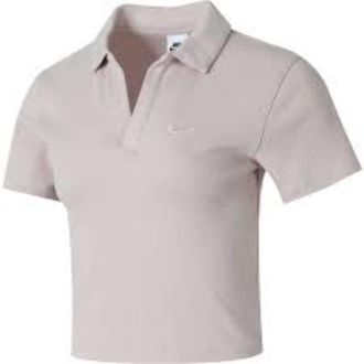 Nike (WMNS) Nike Essential Polo Crop Top Pink DV7885-019