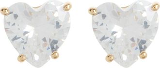 Nadri 18K Gold Plated Cubic Zirconia Heart Stud Earrings at Nordstrom Rack