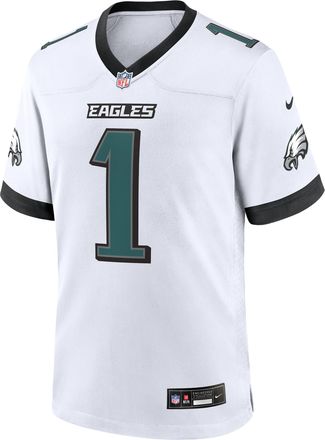 Nike Jalen Hurts Philadelphia Eagles Nike Mens NFL Game Jersey in White | 67NM0G5V86F-CY0