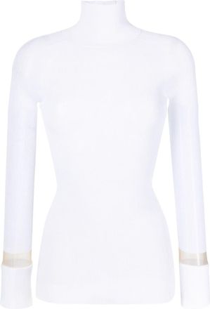 Toga Archives high-neck knitted top - women - Polyester/Nylon/Cotton - 38 - White