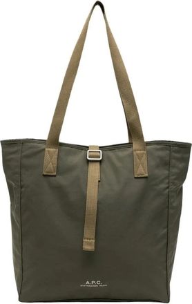 A.P.C. Archive Tote Bag - Heren - Shoppers - Groen - ONE Size - Polyester - Tassen