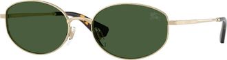 Burberry Oval Sunglasses - female - Burberry - Sunglasses - Yellow - 55 MM - Accessories