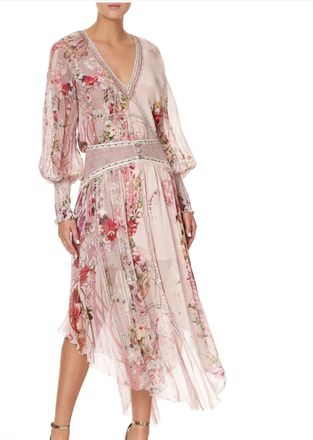 Camilla Printed Silk Skirt Size S