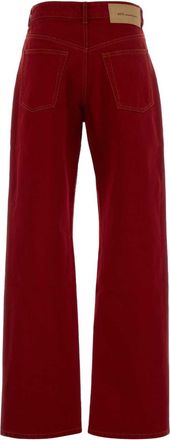 Ami Womens Red Denim Jeans Rouge Rubis Exterior: Cotton