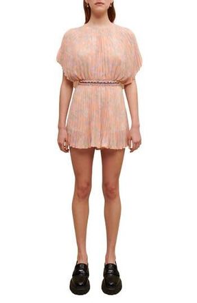 Maje Isisa Pleat Dress in Imprime Camouflage Orange at Nordstrom Rack, Size 4-6 Us / 38 Eu