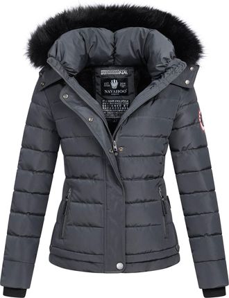 Navahoo Dames Winterjas Chloe - Getailleerd Met Afneembare Capuchon & Elegant Bont