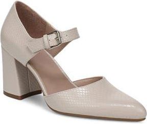 Naturalizer Pixie Mary Jane Pump in Ivory Snake Print Faux Leather at Nordstrom Rack, Size 8.5