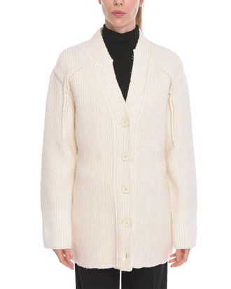 Bottega Veneta Ribbed Wool & Silk-Blend Cardigan
