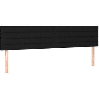 vidaXL Cabeceros 2 Unidades De Tela Negro 90x5x78/88 Cm Vidaxl