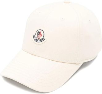 Moncler Hats & Caps, female, Beige, ONE SIZE, Gabardine Baseball Cap
