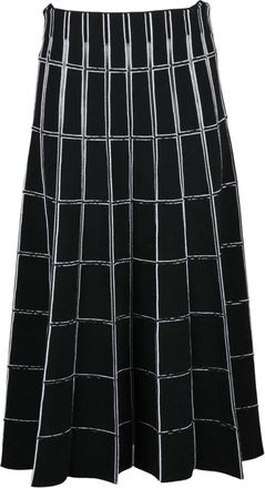 Antonino Valenti Lange gebreide rok - Dames - Midirokken - Zwart - L - Polyester - Rokken
