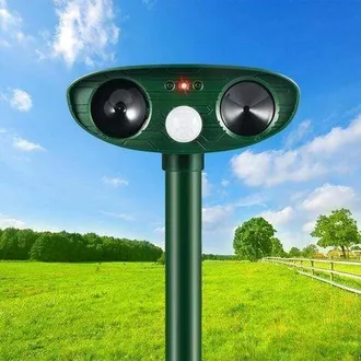 OEM Repellente Solare A Ultrasuoni Per Gatti, Cani, Roditori E Procioni - Rilevatore Di Movimento, Per Uso Esterno