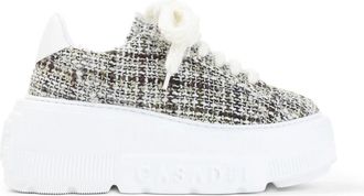 Casadei Nexus Boucl&egrave; Sneakers - Dames - Sneakers - Beige - 38 EU - Wol - Schoenen